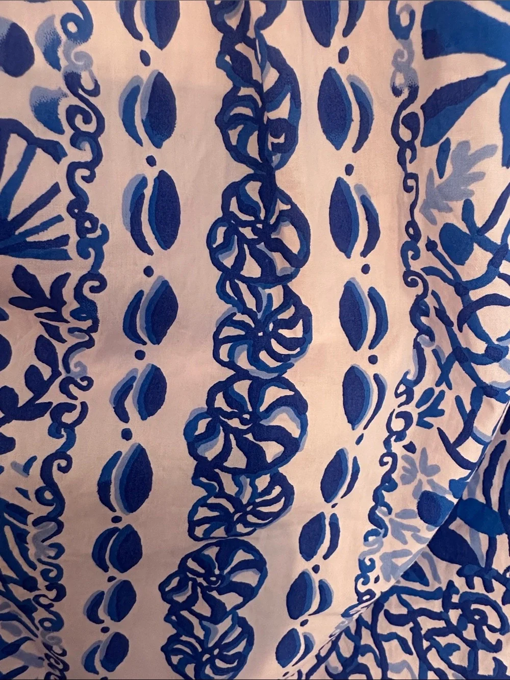 Lilly Pulitzer Pink and Blue Off-Shoulder Floral cotton blouse. Size M.
